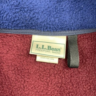 Vintage L.L. Bean Deep Pile Fleece Jacket Size Large Red