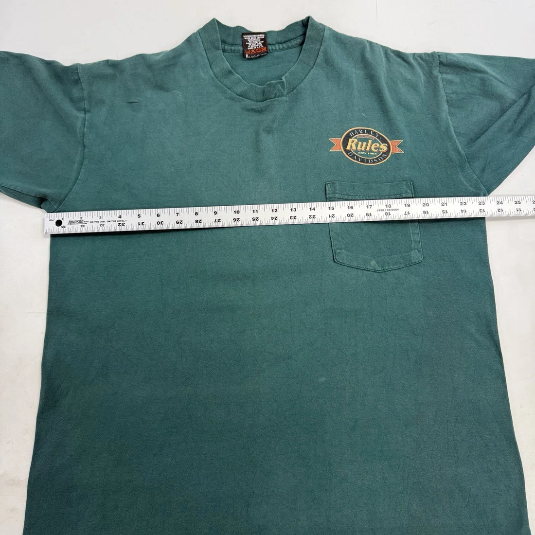 Vintage Harley Davidson Rules Pocket T-Shirt Size Large Polar Bear 90s
