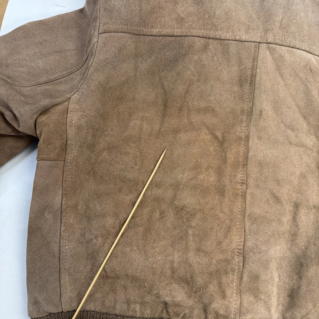 Vintage Fieldmaster Leather Suede Bomber Jacket Size 44 Brown