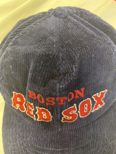 Vintage Boston Red Sox Corduroy Snapback Hat Cap OSFA 90s