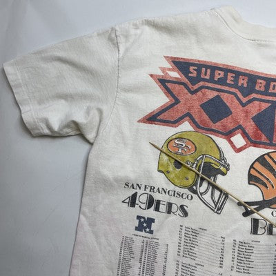 Vintage San Francisco 49ers Bengals Super Bowl XXIII T-Shirt Large 1989 80s NFL