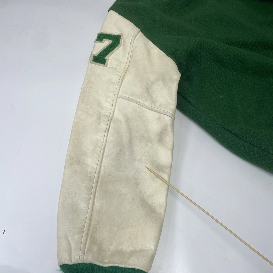 Vintage Wool Letterman Varsity Jacket Size Medium Green 1987 80s