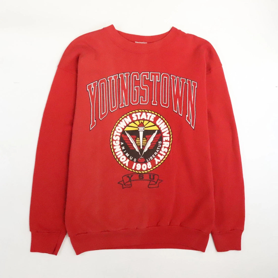 Vintage Youngstown State University Crest Crewneck Sweatshirt Size Large
