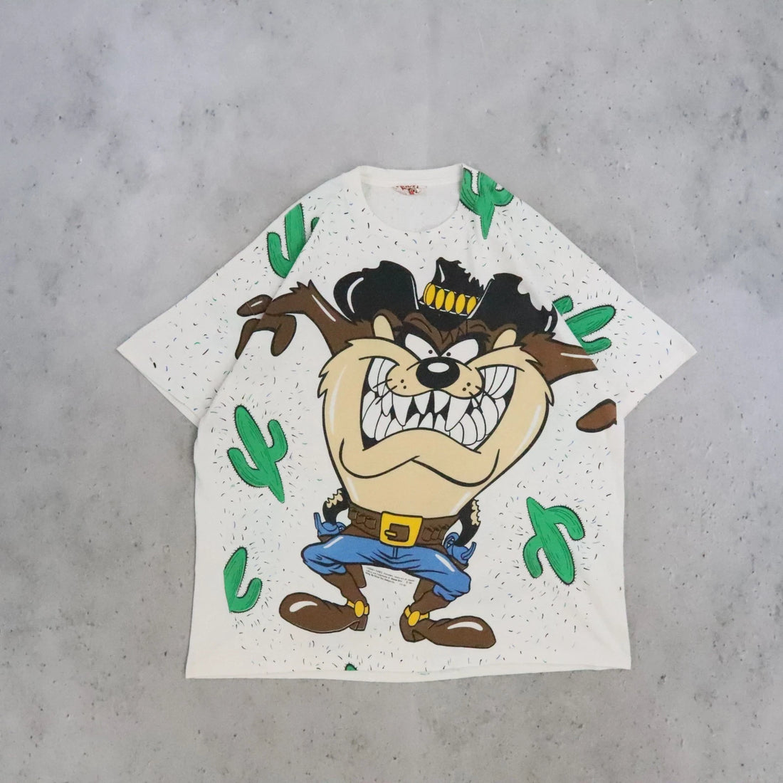 Vintage Taz Cowboy Looney Tunes T-Shirt Size XL 1993 90s