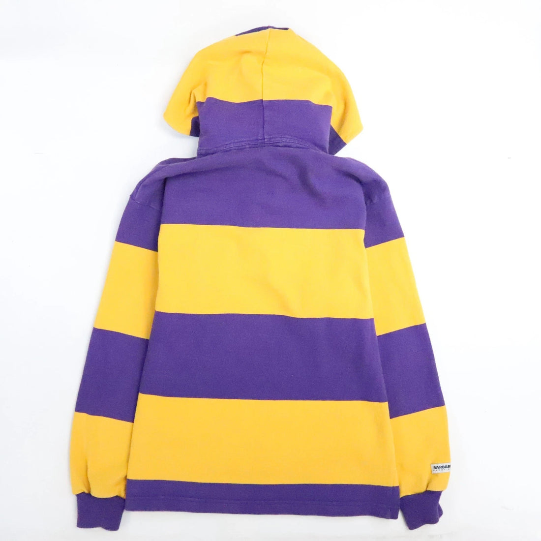 Vintage Laurier Barbarian Rugby Shirt Size Small Hooded Striped