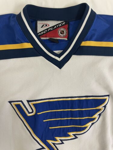 Vintage St Louis Blues Pro Player Jersey Size Medium White NHL