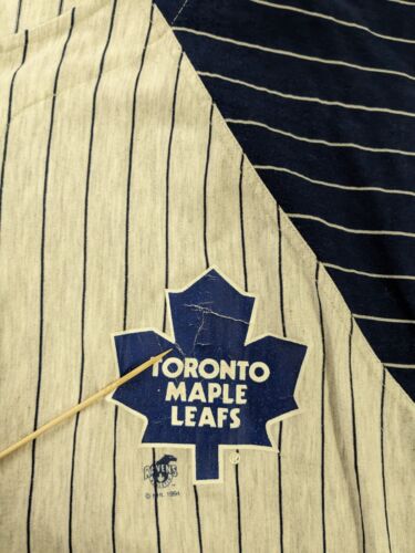 Vintage Toronto Maple Leafs Ravens Baseball Jersey Size Large Pinstripe NHL