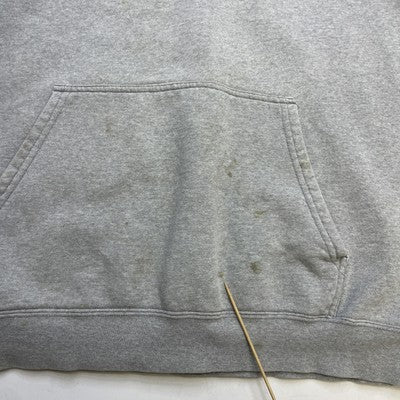 Vintage Nike Middle Swoosh Sweatshirt Hoodie Size XL Gray Embroidered