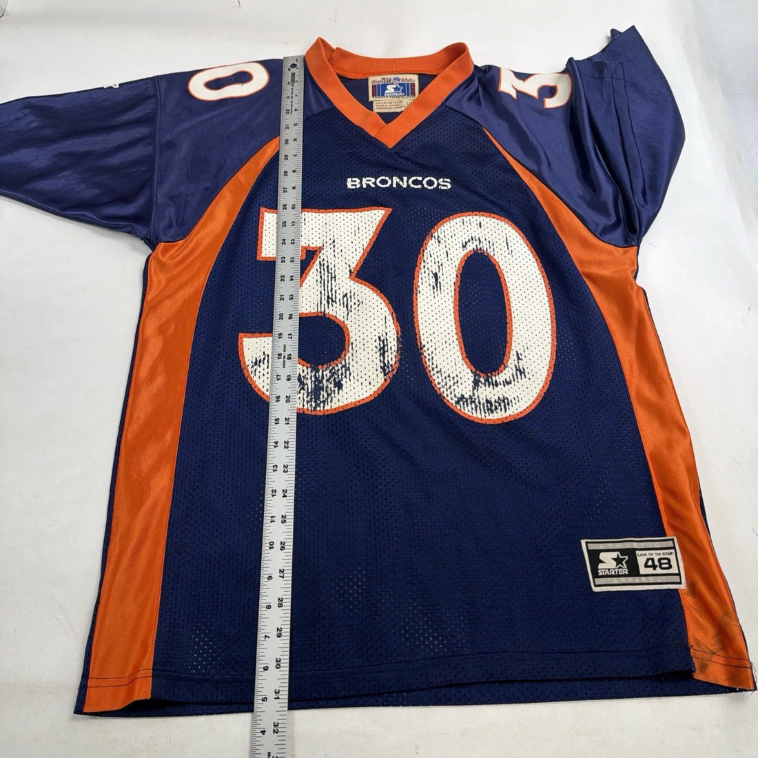 Vintage Denver Broncos Terrell Davis Starter Jersey Size 48 NFL