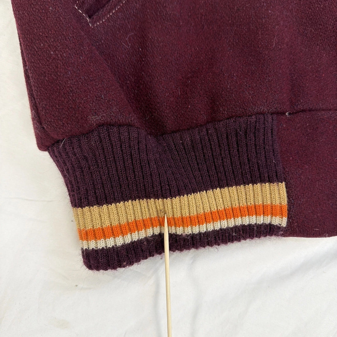 Vintage Steelers Steelmark Wool Varsity Jacket Size XL Burgundy