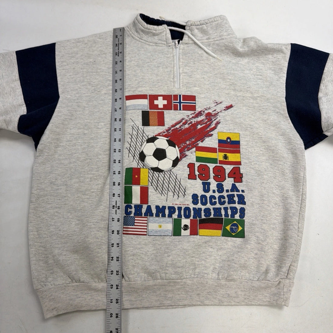 Vintage 1994 USA Soccer Championship 1/4 Zip Pullover Sweatshirt Size Large/XL