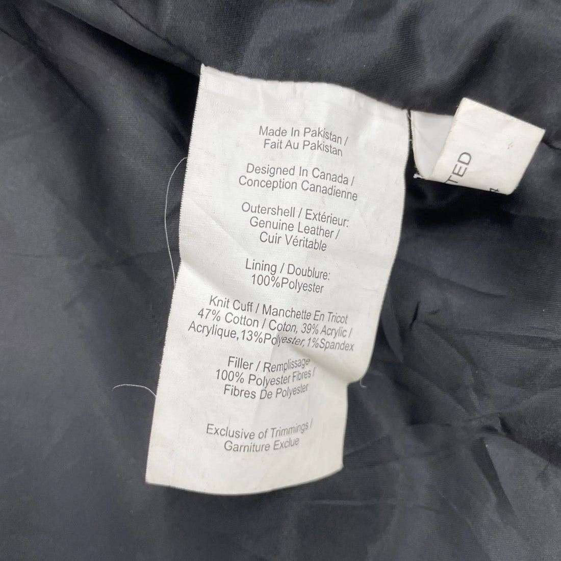 Danier Leather Coat Jacket Size Small Black