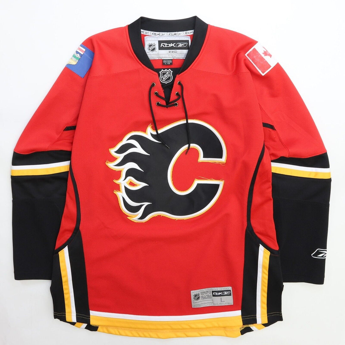 Calgary Flames Reebok Hockey Jersey Size Large NHL