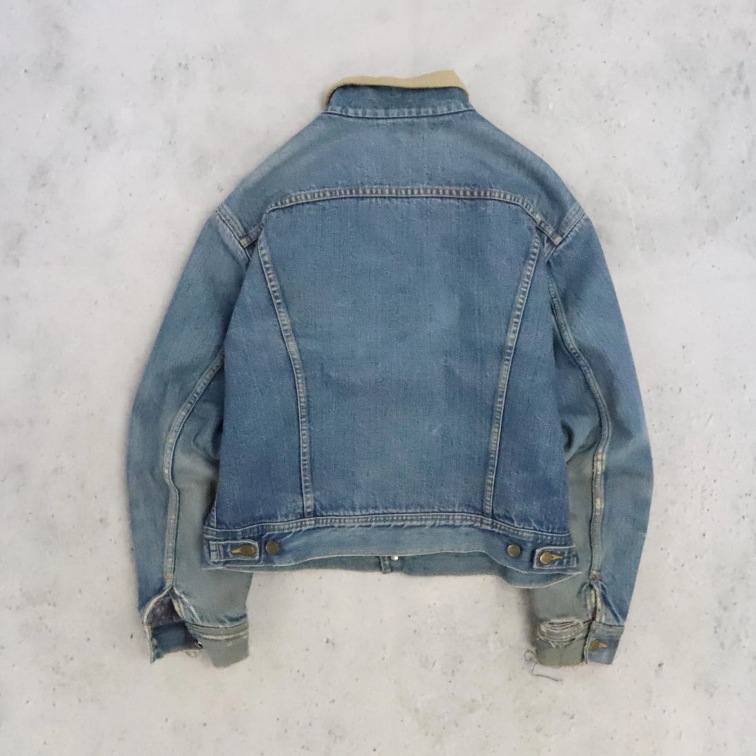 Vintage Lee Blanket Lined Denim Trucker Jacket Size XL