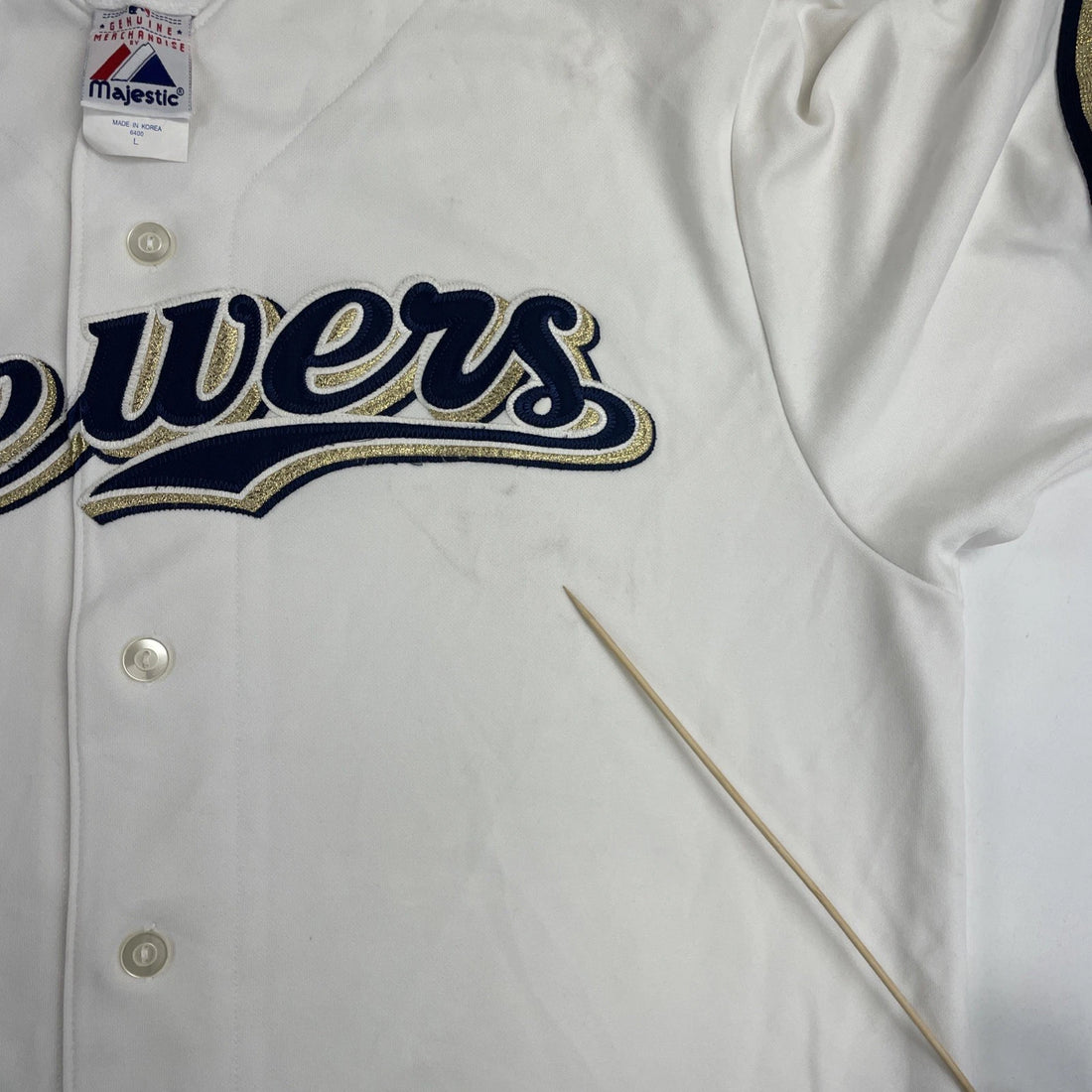 Vintage Milwaukee Brewers Majestic Jersey Size Large MLB
