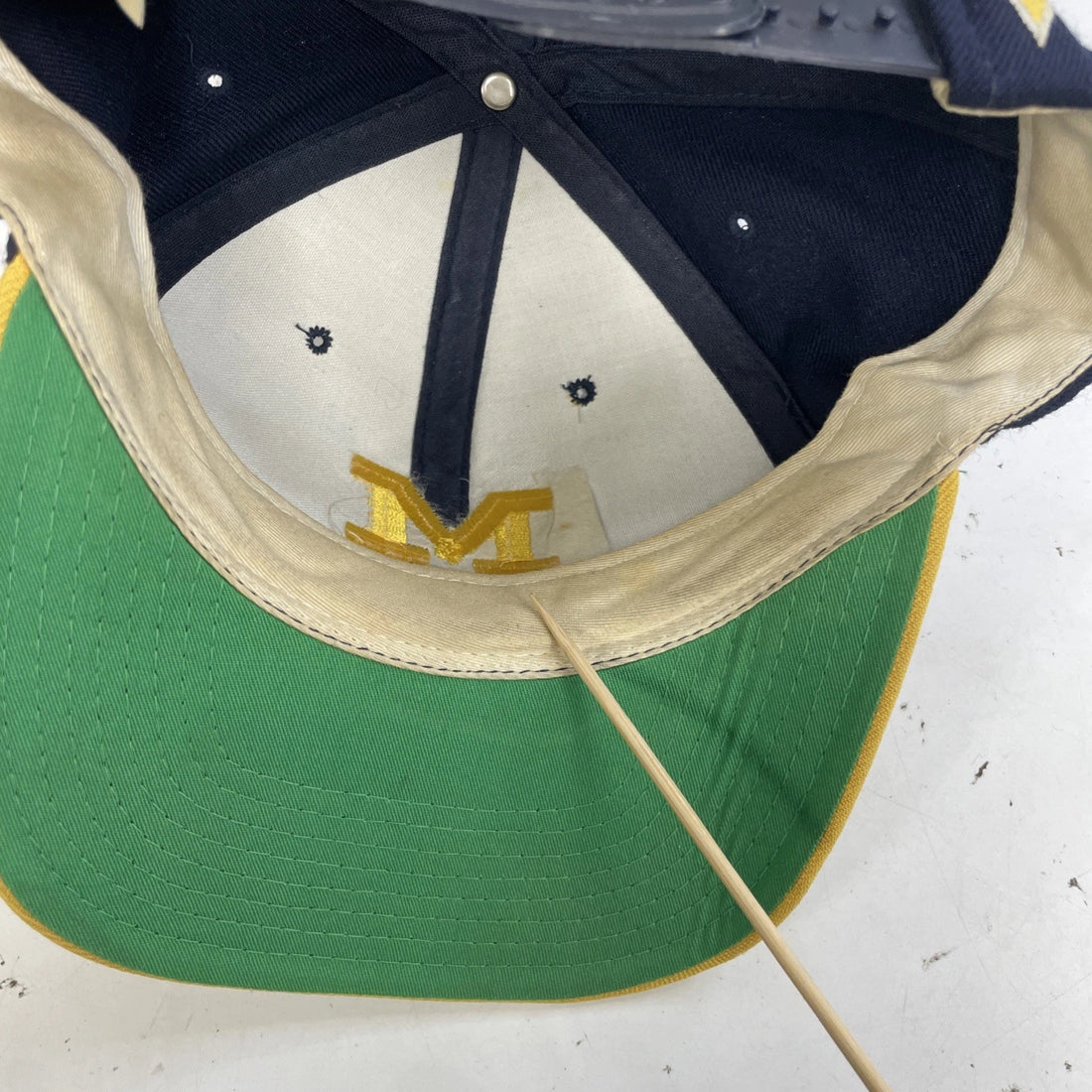 Vintage Michigan Wolverines American Needle Blockhead Snapback Hat Cap OSFA NCAA