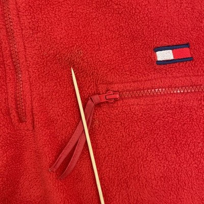 Vintage Tommy Hilfiger Fleece Jacket Size 2XL Red