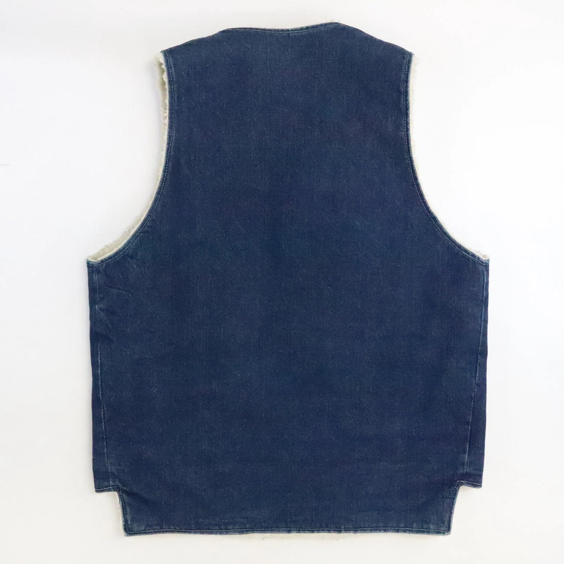 Vintage Caribou Canada Denim Vest Jacket Size XL Sherpa Lined