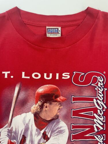 Vintage St Louis Cardinals Mark McGwire T-Shirt Size XL 90s MLB