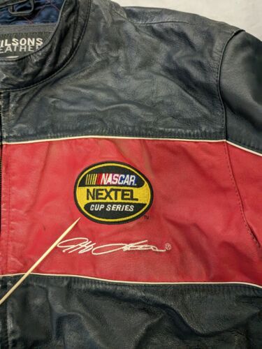 Vintage Jeff Gordon Leather Chase Cafe Racer Jacket Size XL NASCAR