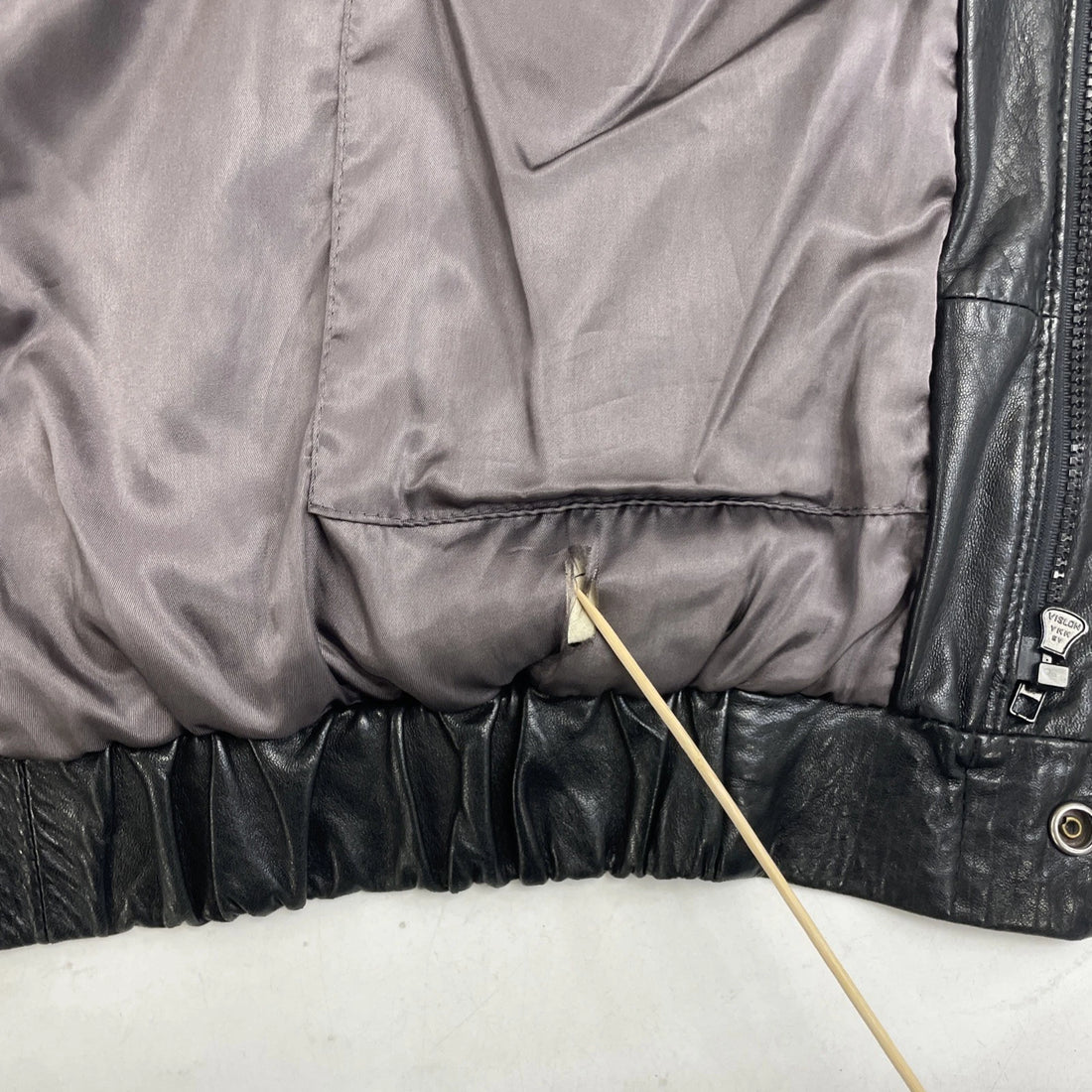 Vintage London Fog Leather Bomber Jacket Size XL Black