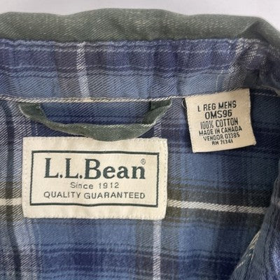L.L. Bean Button Up Shirt Size Large Green