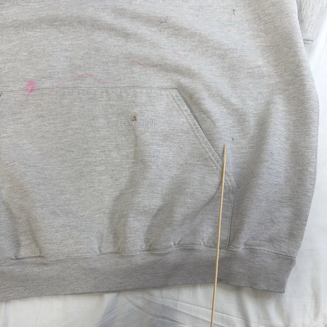 Vintage Carhartt Sweatshirt Hoodie Size 2XL Gray