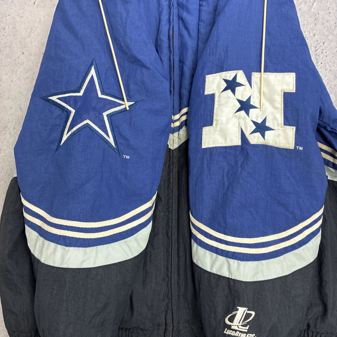Vintage Dallas Cowboys Logo Athletic Puffer Jacket Size Large NFL