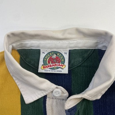 Vintage Queen's University Alumni Rugby Shirt Size XL Striped
