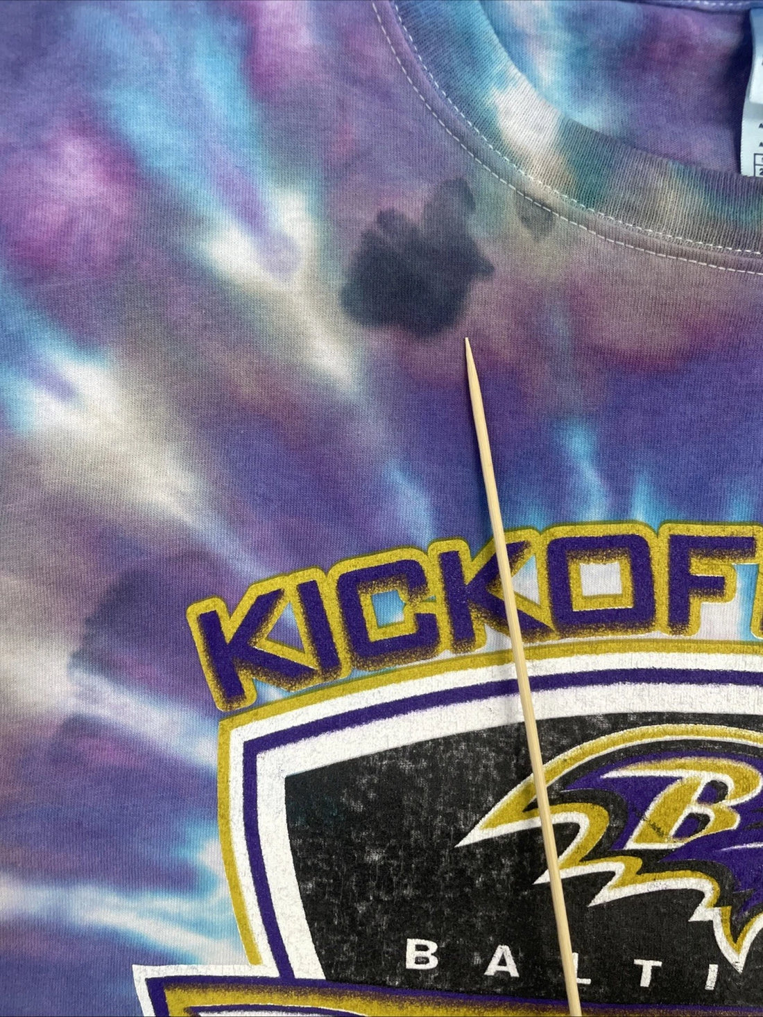 Baltimore Ravens Kickoff Tie Dye T-Shirt Size 2XL 2007 NFL