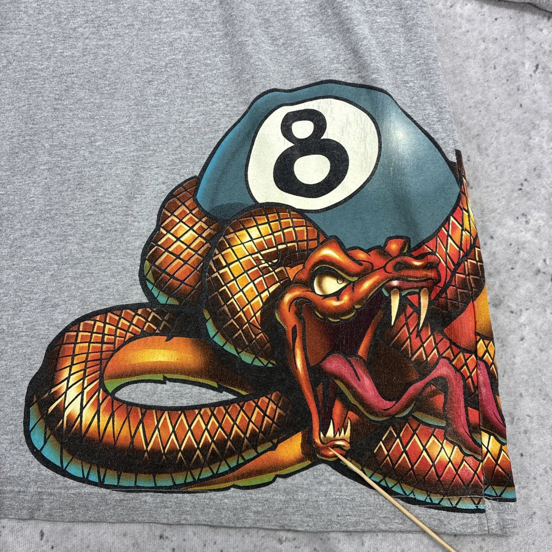 Vintage JNCO Jeans 8 Ball Snake Long Sleeve T-Shirt Size 2XL Y2K