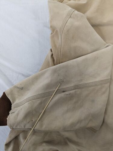 Vintage Carhartt Canvas Bomber Work Jacket Size 2XL Tan