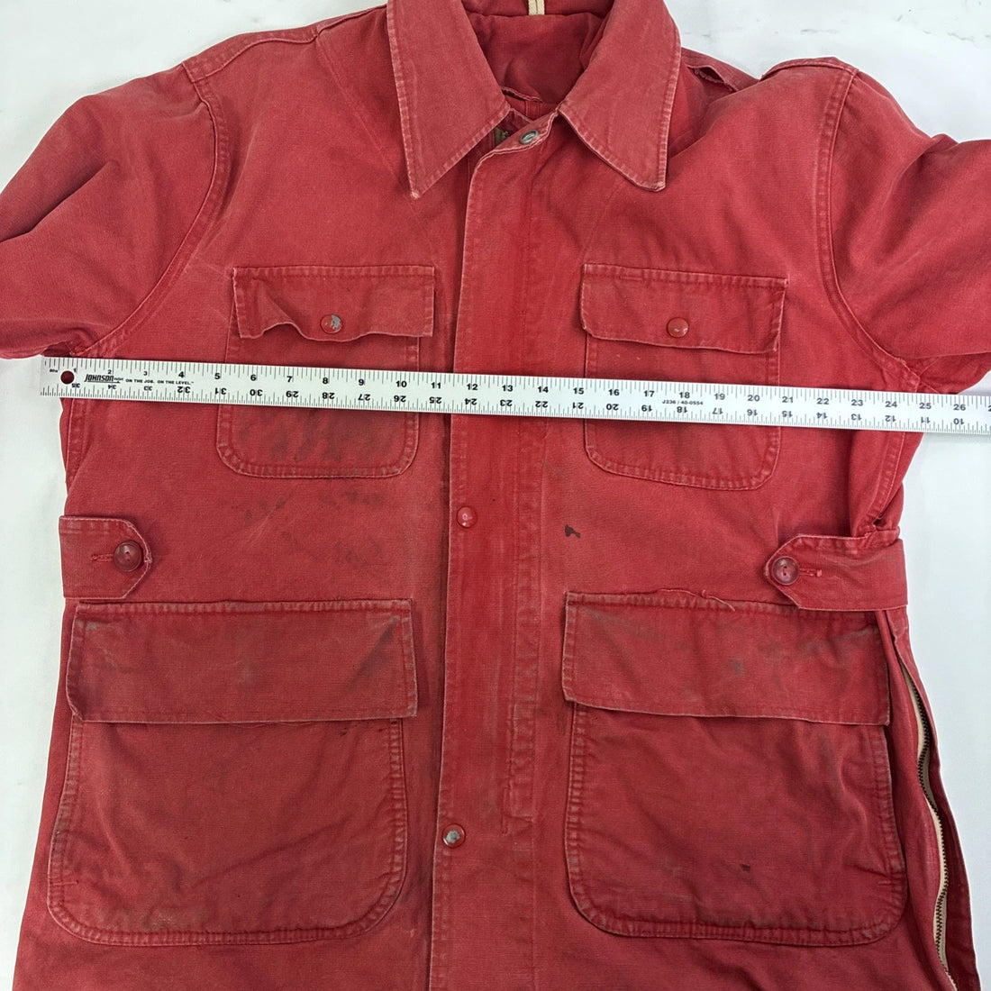 Vintage Red Hunting Field Coat Jacket Size Large