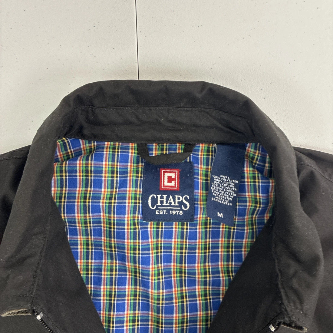 Chaps Harrington Bomber Jacket Size Medium