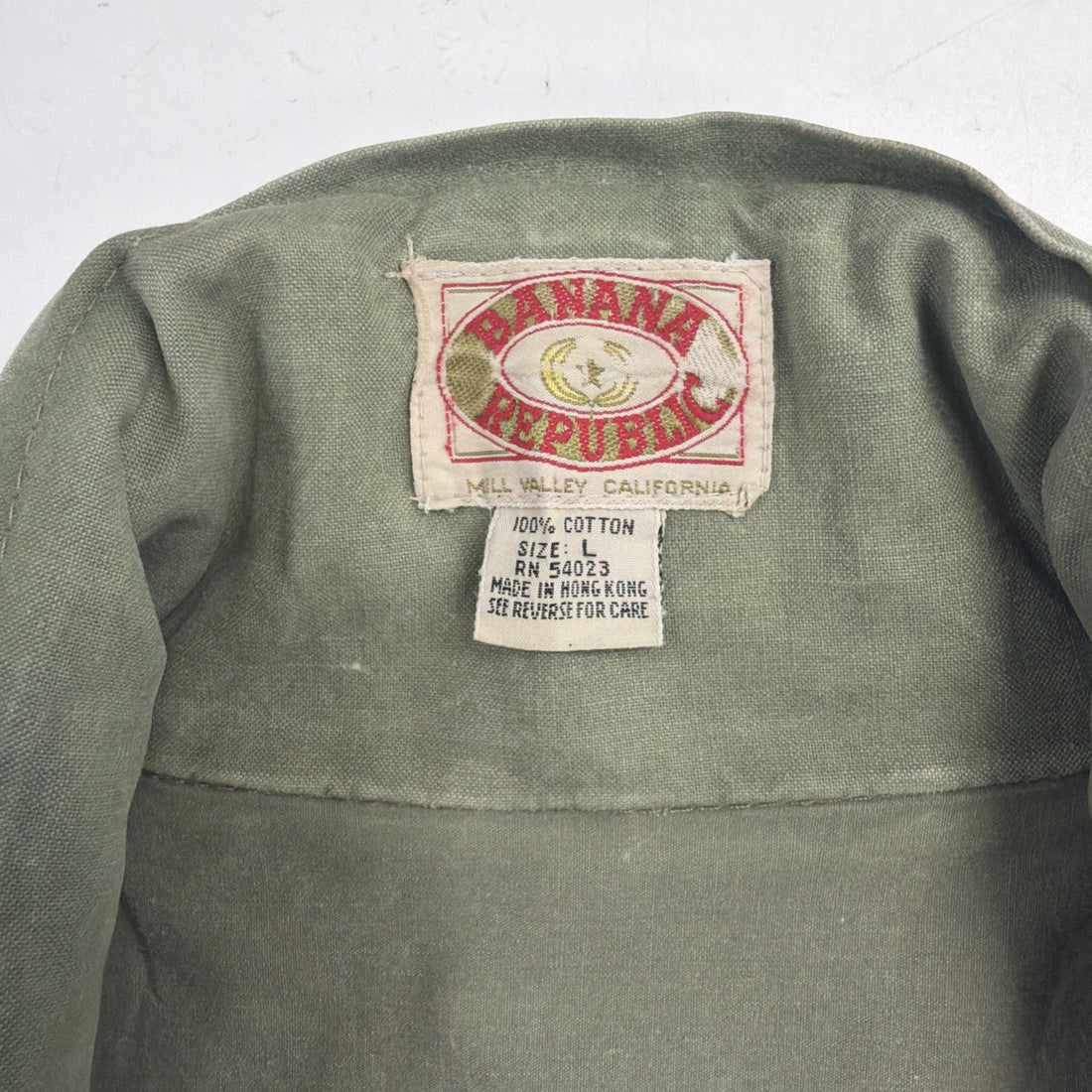 Vintage Banana Republic Safari Utility Vest Jacket Large Green Photojournalist