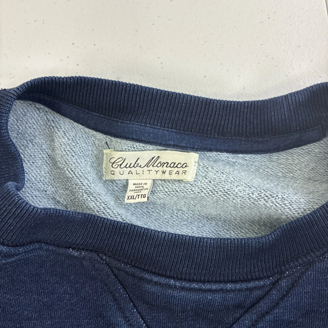 Club Monaco Crest Crewneck Sweatshirt Size 2XL Blue