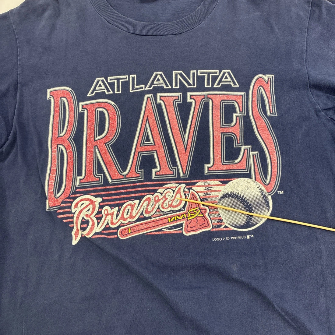 Vintage Atlanta Braves T-Shirt Size XL 1991 90s MLB