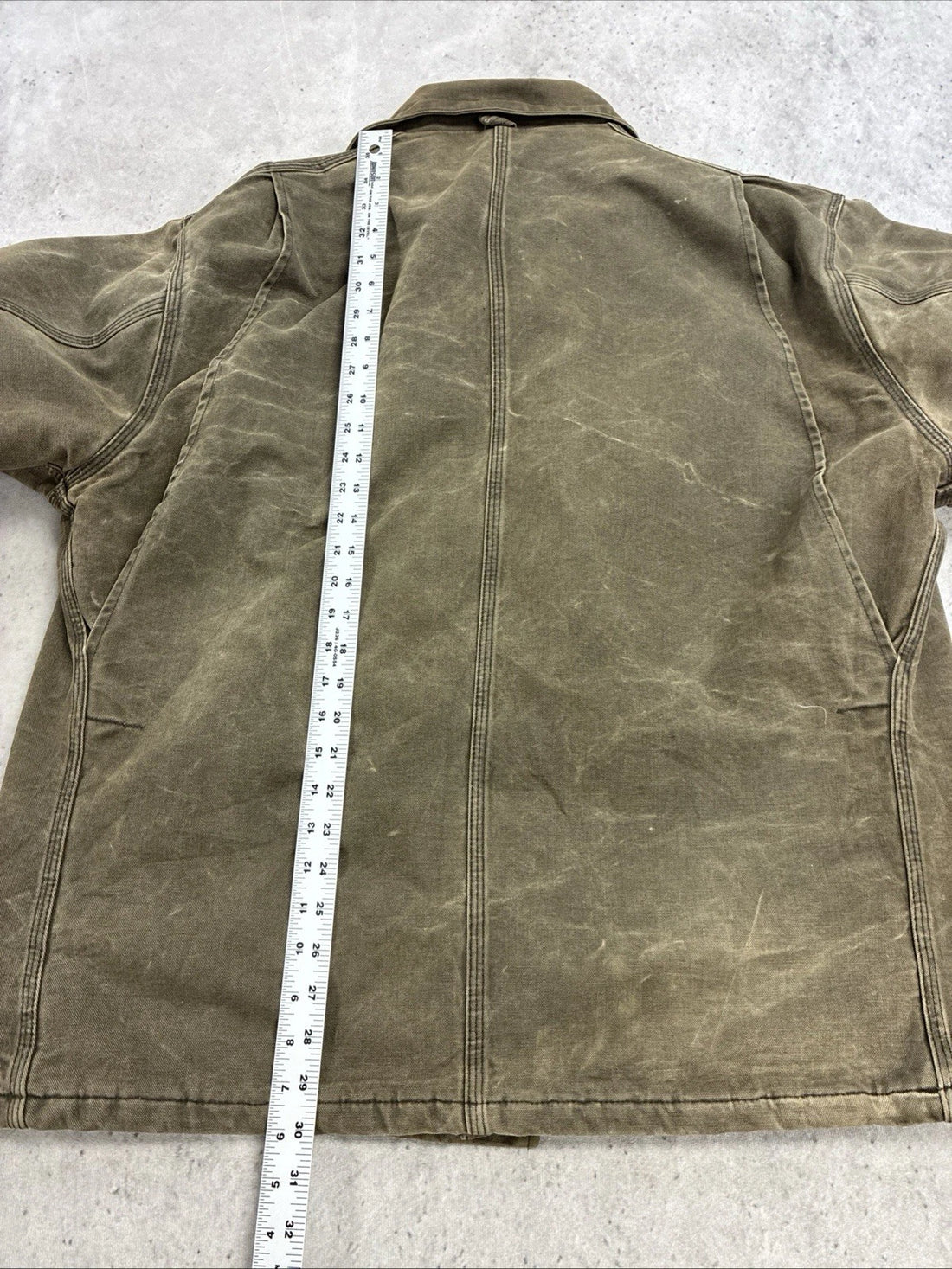 Carhartt Canvas Chore Coat Work Jacket Size Large Blanket Lined