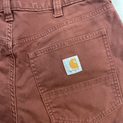 Carhartt Carpenter Work Pants Size 34 X 30 Burgundy