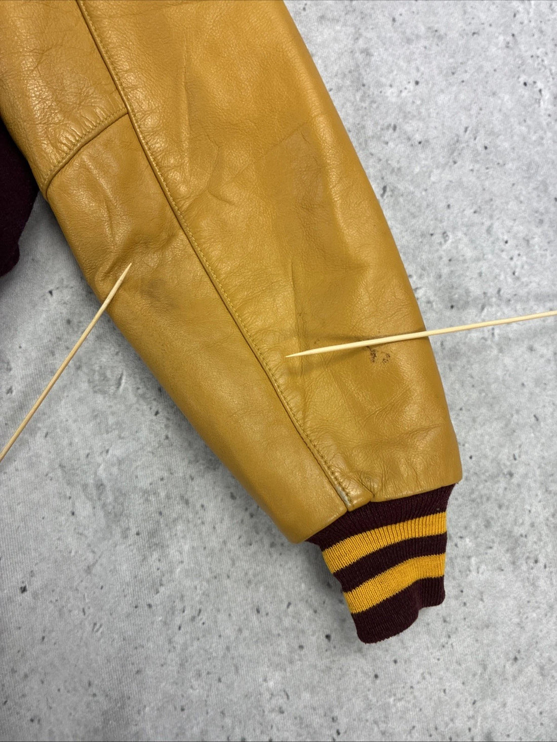 Vintage Dexter Dreadnaughts Soccer Leather Wool Varsity Letterman Jacket Small