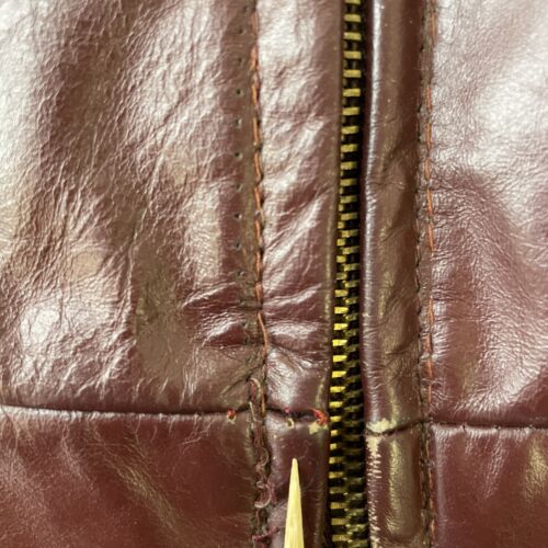 Vintage Oleg Cassini Leather Jacket Size 42 Reg Red Lenzip