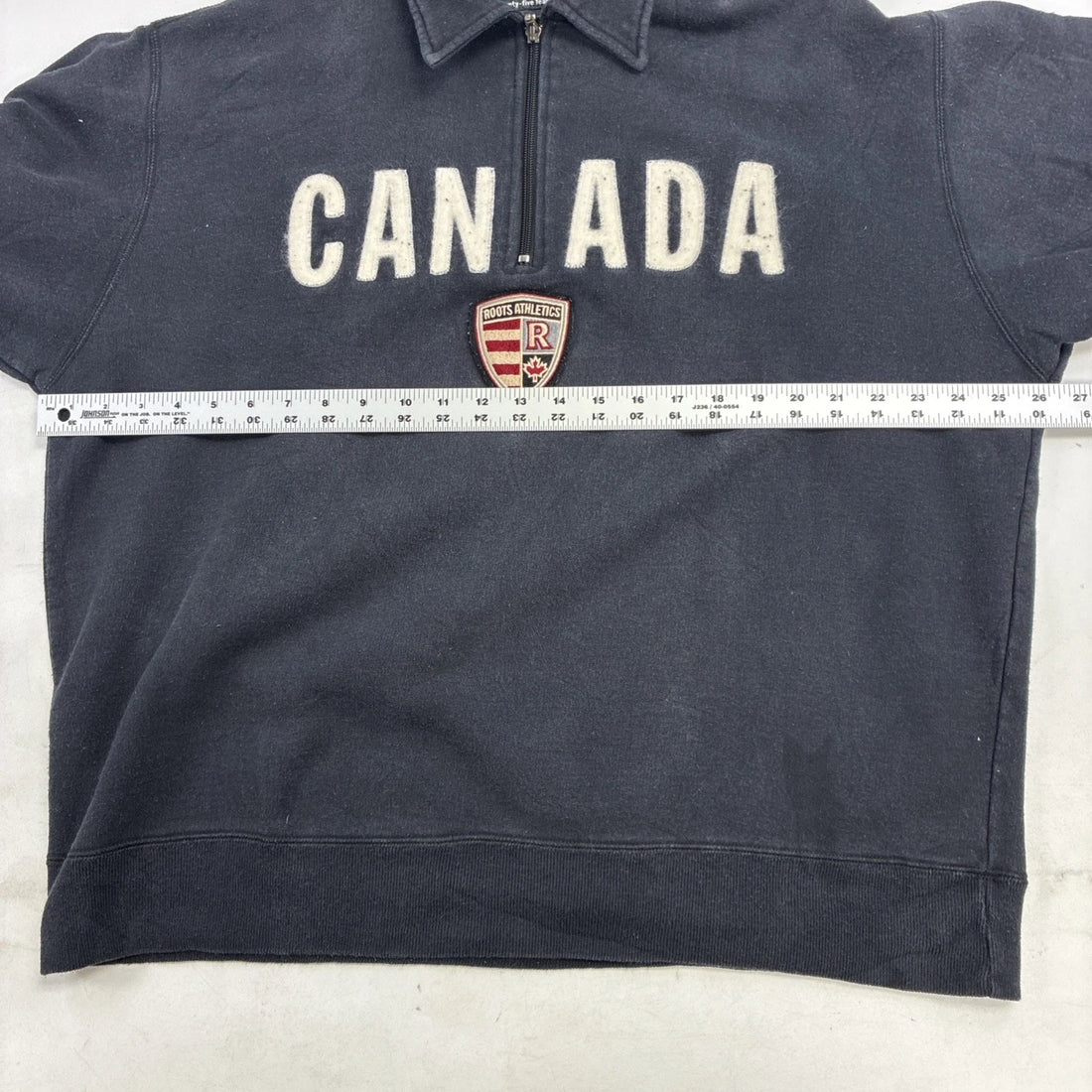 Canada Roots Athletic 1/4 Zip Pullover Sweater Size XL Black