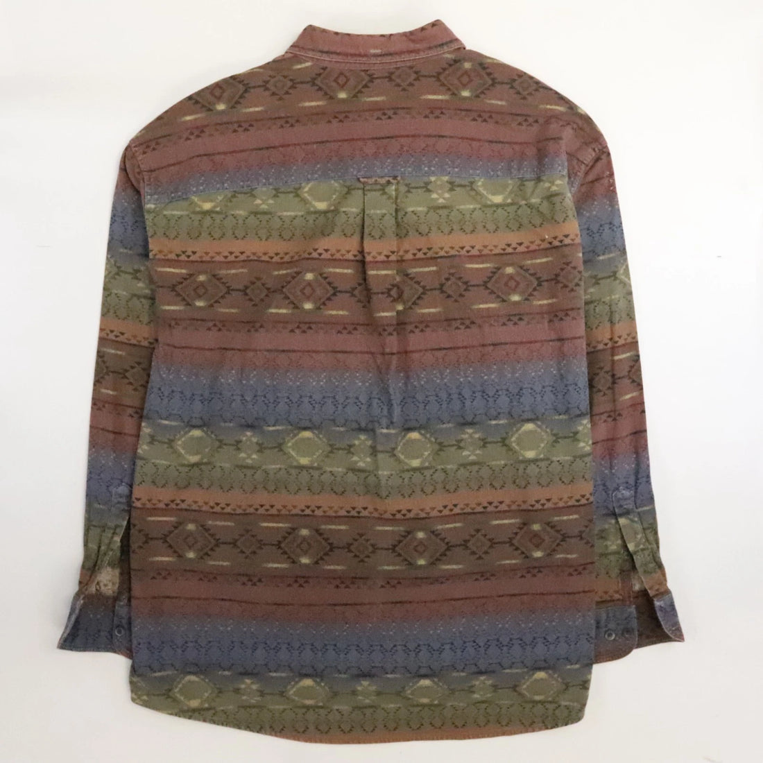 Vintage Cabela's Deerskin Soft Chamois Button Up Shirt Size 2XL Western Aztec