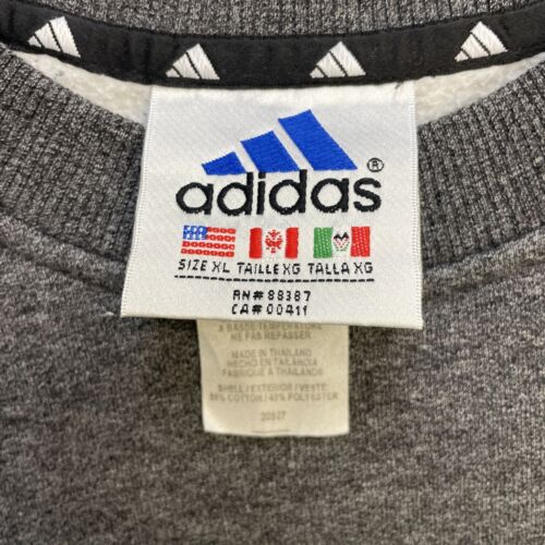 Vintage Adidas Crewneck Sweatshirt Size XL Gray