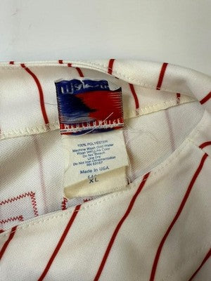 Vintage Philadelphia Phillies Pat Burrell Majestic Jersey Size XL Pinstripe MLB