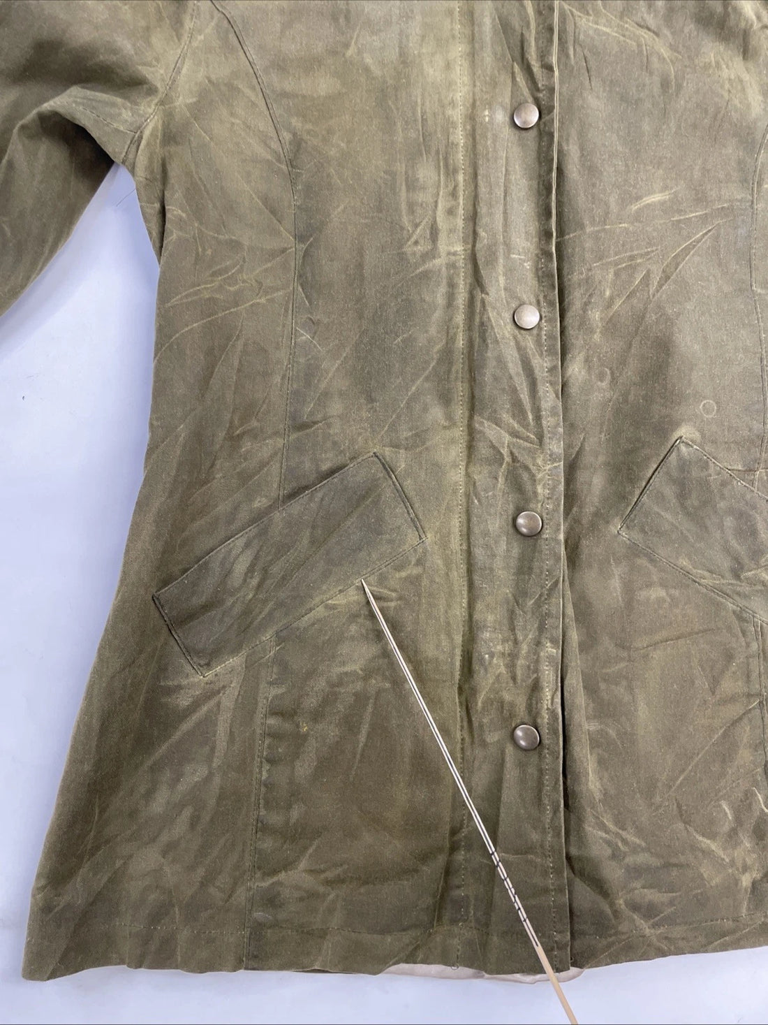 Vintage Paul Brodie Waxed Cotton Coat Jacket Size Small Green