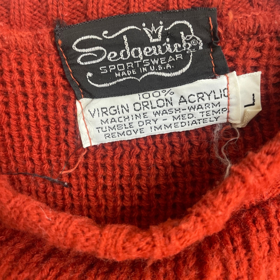 Vintage Sedgewick Crewneck Sweater Size Large Fair Isle