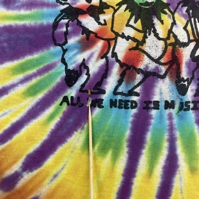 Vintage Grateful Dead All We Need Is Music Bears Tie Dye T-Shirt Size XL