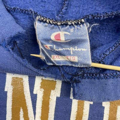 Vintage Winnipeg Blue Bombers Champion Sweatshirt Hoodie Size 2XL 80s CFL