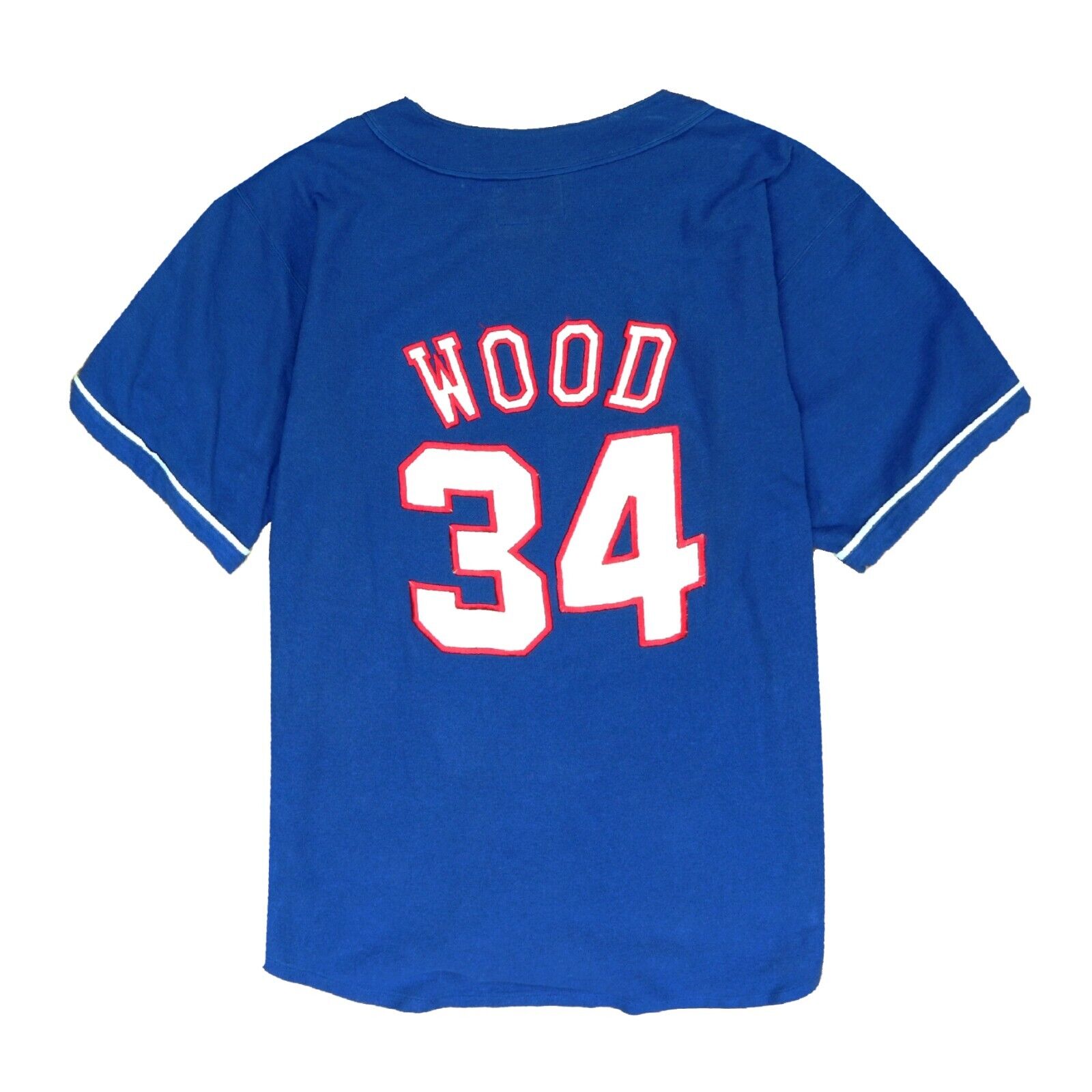 Vintage Chicago Cubs Kerry Wood Mirage Baseball Jersey Size XL Blue 90 Throwback Vault